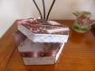 Coffret urne décorée style shabby romantique avec fente pour recevoir des enveloppes cadeaux