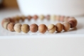 Bracelet perles en pierre, bois naturel mat, bracelet élastique, pierre naturelle, fait main, idée cadeau, anniversaire