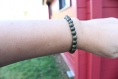 Bracelet perles lapis lazuli verte, bracelet élastique, pierre naturelle, fait main, idée cadeau, anniversaire