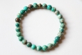 Bracelet perles jaspe vert, bracelet élastique, pierre naturelle, fait main, idée cadeau, anniversaire