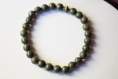 Bracelet perles lapis lazuli verte, bracelet élastique, pierre naturelle, fait main, idée cadeau, anniversaire