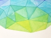 Aquarelle - géométrie et triangles - cercle abstrait