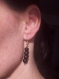 Boucles d'oreille perles noires gothique 