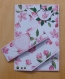 Carte fête des mères fleurie rose et blanche 3 plis message 