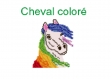 Schéma (pattern) : cheval coloré