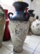 Vase terre cuite patiné main 79 cm