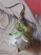 Boucles d'oreille perle fleur filée au chalumeau 