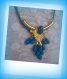 Promotion * collier vintage bleu et doré