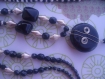 Promotion * collier perles noires et onyx