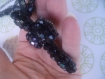 Collier croix en perles noires