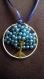 Colliers arbres de vie en perles bleu  et fil de fer  sexy et feminin