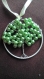 Colliers arbres de vie en perles vertes et fil de fer sexy et feminin
