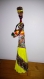 African new paper dol statuette africaine réalisé en papier à la main