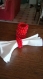 5 ronds de serviettes en perles rouges de noel