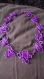 Collier ras de cou en fil aluminium violet femme sexy