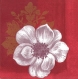 2 serviettes en papier fleur bordeaux (334) 