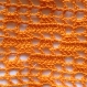 Pochette géométrique  orange au crochet