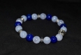 Bracelet zen. lapis lazuli naturel / calcédoine bleue