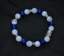 Bracelet zen. lapis lazuli naturel / calcédoine bleue