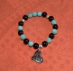 Bracelet pierres gemmes amazonite / onyx