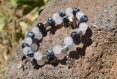 Bracelet double pierre gemme quartz rose obsidienne neige