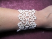 Bracelet dentelle ivoire, bracelet crochet ivoire, bracelet frivolite, tatting, bracelet en dentelle pour mariage, bijoux en dentelle 