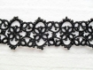 Bracelet dentelle noire avec perles noires, frivolite , bracelet manchette, bracelet gothique, bracelet dentelle frivolite, 