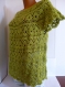 Tunique au crochet coloris vert