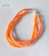 Bracelet orange dégradé perles de rocaille