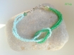 Bracelet croisé perles de rocaille vert