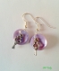 Boucles d'oreille clés violettes
