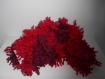 Echarpe tricotée main en laine fantaisie dégradé de rouge 