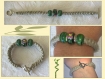 Bracelet coton gris et perles