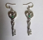 Boucles d'oreilles clé perle jade