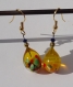 Pendants d'oreille, perles filées, lampwork, bcl.2933