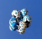Lot de perles lampwork, filées à la main, en verre de murano, perl.3216