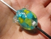 Perl.2083 perle ronde filée à la main en verre de murano