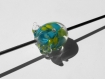 Perl.2083 perle ronde filée à la main en verre de murano