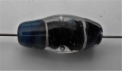 Grande perle biconique filée à la main en verre de murano perl.1951