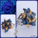 Roses anciennes bleu/or bague