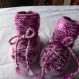 Chaussons bébé tricot rose 