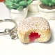Porte-clé beignet à la fraise croqué
