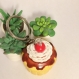 Porte-clés cupcake fruits rouges en fimo 