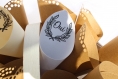 15 cônes confetti en kraft dentellé