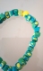 Bracelet original avec perles carrées vertes