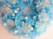 Couronne de noël reine des neiges. décoration porte, mur, de chambre petite  fille. couronne avent modèle unique.