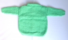 Petit pull polo vert à motifs bébé tricoté main taille 12 mois