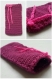 Étui / housse prune et rose en laine acrylique - crochet