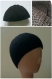 Bonnet rond adulte noir en laine acrylique taille unique - crochet