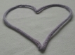 Coeur mauve en laine acrylique - tricotin